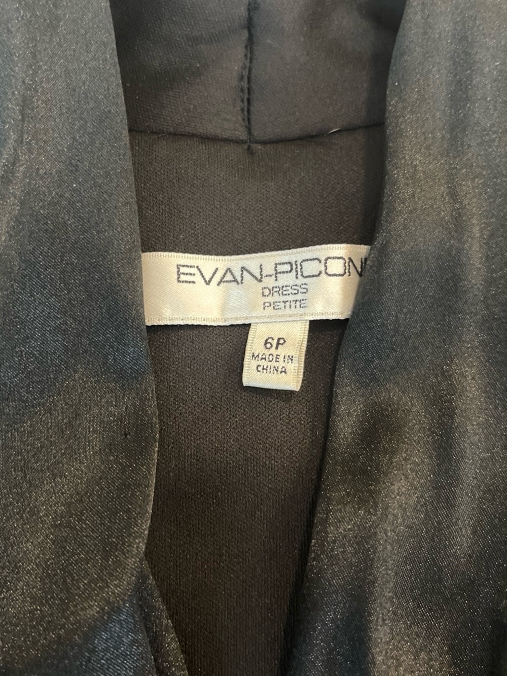 Evan Picone Black Satin Finish Halter Evening Gown - Picture 2 of 5
